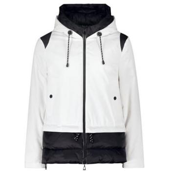 Amber & June Damen Winterjacke mit Kapuze in Whisper Weiß, Größe 42