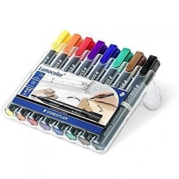 Staedtler Permanentmarker Lumocolor 2mm Rundspitze Aufstellbox sortiert