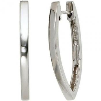 Silberohrringe oval 925 Sterling Silber Creolen