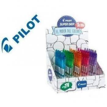 Bolígrafo Pilot Super Grip Neon 30 Unidades