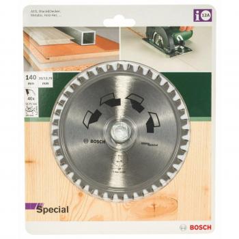 Bosch 140mm Circular Saw Blade (Special) – 40T, 20mm Bore, 12.75mm Reduction