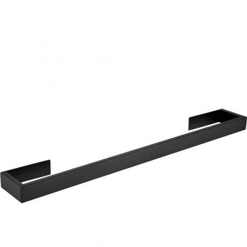 Wall-Mounted Black Bathroom Towel and Toilet Paper Rack