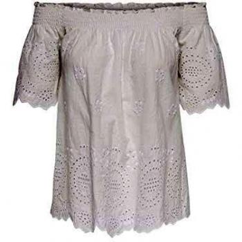 Shery Emb Ang Off Shoulder Camicia Donna Nuvola Balli