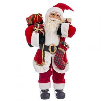 Figura Navideña de Papá Noel con Regalos