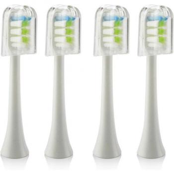 4pcs Soocas X3 Replacement Brush Heads with Anti-Dust Caps