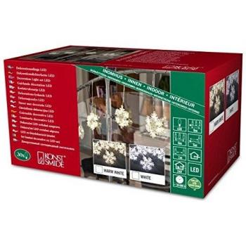 Konstsmide 4436-103 LED Lichtervorhang – 24 V Innentrafo, transparentes Kabel