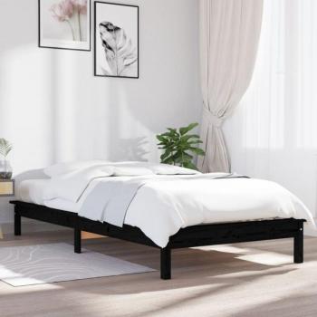 Cama Maciza Pino Torana Negra 90x200