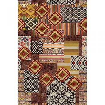 Alfombra Vinílica Étnica Multicolor 100x155 cm