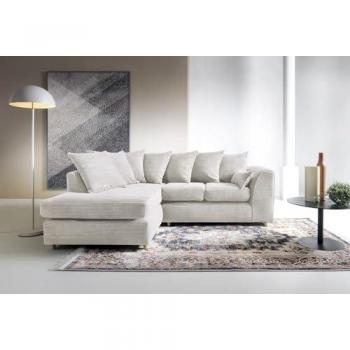 White Left‑Facing Jumbo Couch Corner – 203 cm Height, 212 cm Width, 164 cm Depth