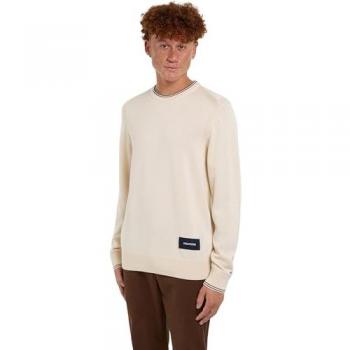 Tommy Hilfiger Herren Rundhalspullover RWB Cotton, Farbe Ancient White, Größe XXL