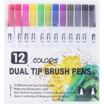Feutres fins 12 couleurs pour artistes