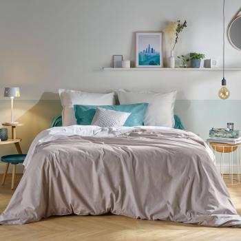 Housse de couette Fil & Sens en coton bio beige 240 x 220 cm