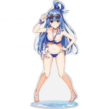 KonoSuba Summer Festa 25 × 11 cm Aqua Acrylic Collector’s Stand