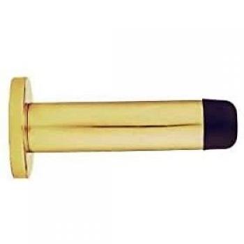 Carlisle Brass Cylinder Pattern Door Stop on Rose, Polished Brass, 70mm