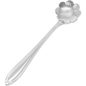 Cuillère à café fleurie en inox