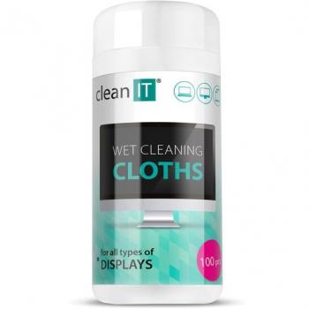 CLEAN IT Vlhčené utěrky pro čištění obrazovek 100 ks