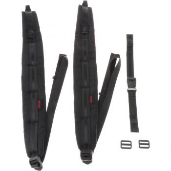 Kit bretelles d'accordéon, 2 sangles noires, réglables