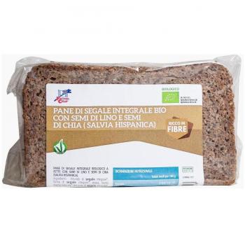 Pane di segale integrale con semi di lino e semi di chia