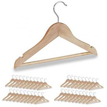 Cintres en bois pour vêtements de bébé, 80 cintres, crochet 360, style naturel