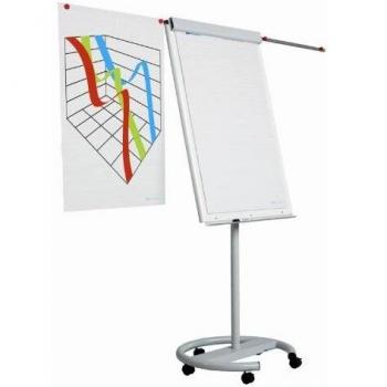 Magnetisches Flipchart VIVOL 70 × 105 cm, Rollenfuß, 2 Papierhalter