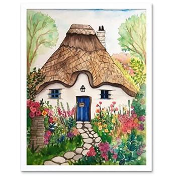 Artery8 Cottage in the Forest Floral Print