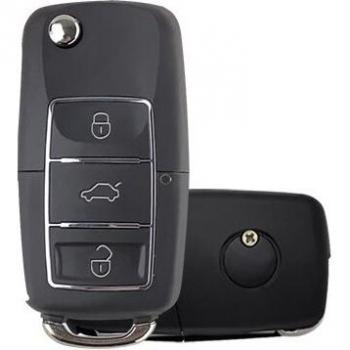 OkeyTech 3-Button Flip Folding Remote Key Case for VW Skoda Seat Octavia