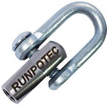 Runpotec RUNPO 20383 Schäckel m.Gewinde RTG Ø 12 mm für Glasfaserstäbe Ø 7,5 9 11 15 mm