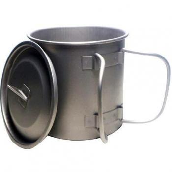 Tasse d’escalade VORCOOL – 400 ml, titane robuste, couvercle anti‑fuite