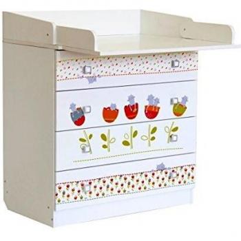 Polini Simple 1580 Baby Fasciatoio in Bianco con Gatti