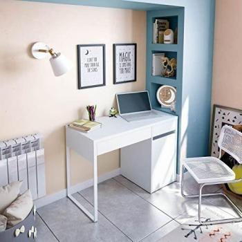 Escritorio EDA blanco con 2 cajones y 1 puerta
