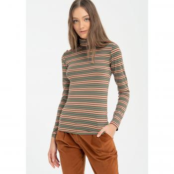 Blouse Collo Alto a Righe
