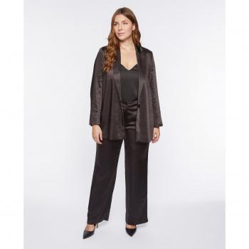 Pantalones anchos de raso con bolsillos de Fiorella Rubino