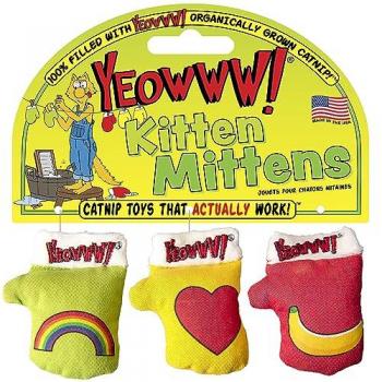 Yeowww Kätzchen-Fäustlinge mit Katzenminze, 3er Set