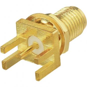 Superbat 10 Stück SMA End Launch Weiblich PCB Montage Flansch 0,062'' (1,57mm) RF Koaxialstecker