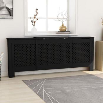 TORANA Encimera para Radiador MDF Negro 205 cm
