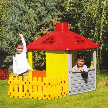 Maison de jardin avec clôture intégrée
