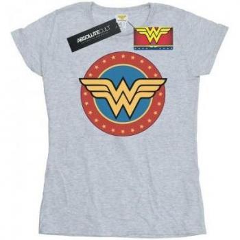 T-shirt in cotone da donna con logo Wonder Woman DC Comics