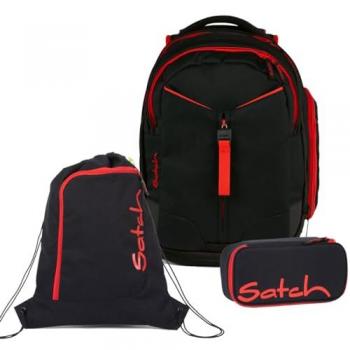 Satch Schulranzen-Set MATCH Fire Phantom 3-teilig