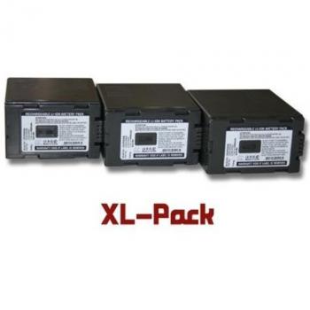 Ensemble de batteries 3x pour caméras vidéo Panasonic NV‑GS (5400 mAh, 7,4 V)