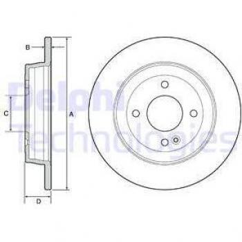 DELPHI BG4564 Disque de frein