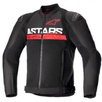 Alpinestars Chaqueta SMX Air en Material Textil, Negra con Detalles Rojos (4XL)