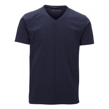 Camiseta Selected Homme Pima SS Cuello en V Azul