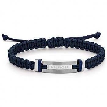 Estilo Tommy Hilfiger: Pulsera de Piel con Detalle Metálico