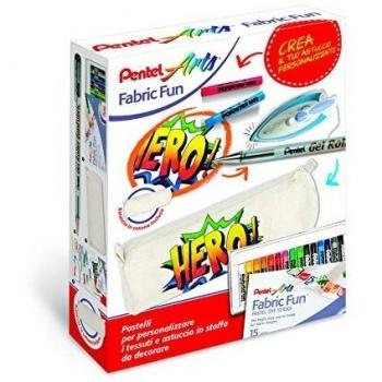 Pentel Kit di Pastelli per Tessuto con Astuccio