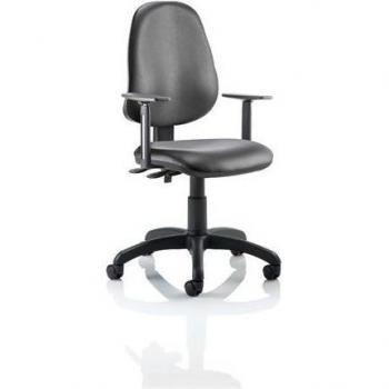 Eclipse Plus II Vinyl Chair Black Adjustable Arms KC0030 59287DY