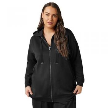 Evans Black Zip Hoodie – Women’s, Size 18