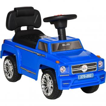 Carro Andador Bebê Azul com Encosto Alto e Sons