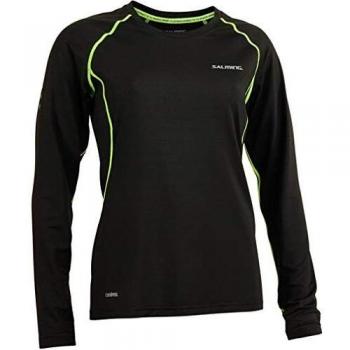 Salming Balance Longsleeve Tee Damen Schwarz/Sharp Lime M