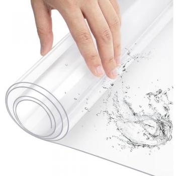 Woltu 2 mm Wasserdichte Tischfolie – Durchsichtiges Rechteck 80×120 cm