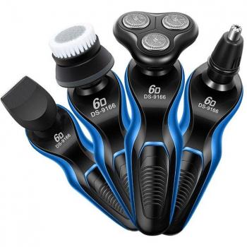 Máquina de afeitar recargable con recortador de barba
